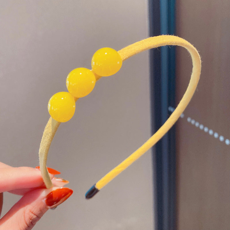 Girls 3D Flower & Heart Patched Design Simply Style Headband-16