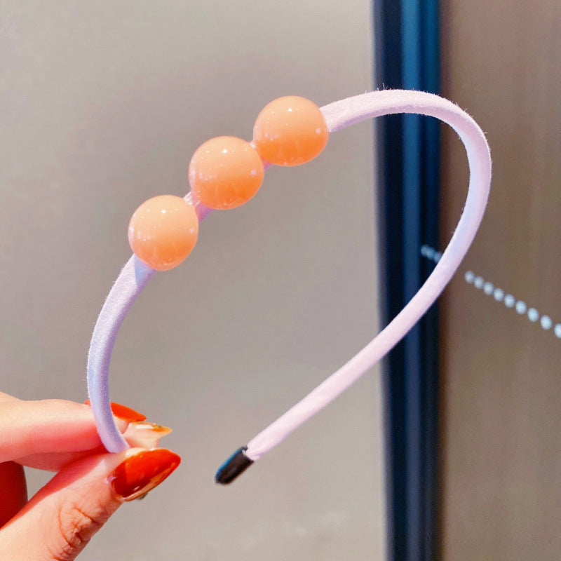 Girls 3D Flower & Heart Patched Design Simply Style Headband-12