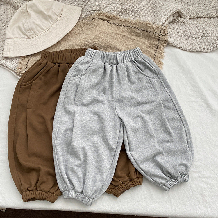 Baby Solid Color Loose Spring Autumn Baby Trousers