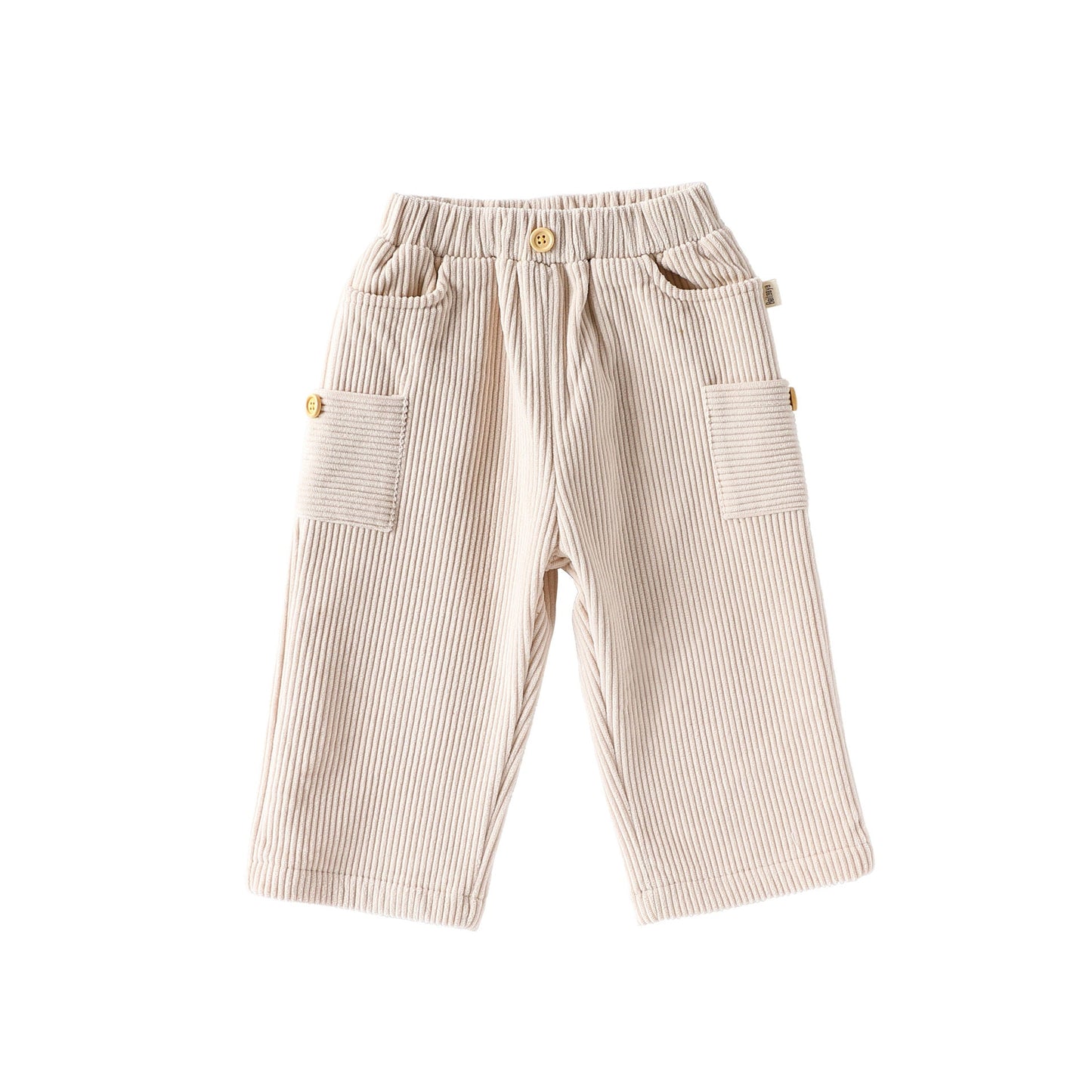 Spring and Autumn Arrival Baby Kids Unisex Solid Color Casual Corduroy Pants