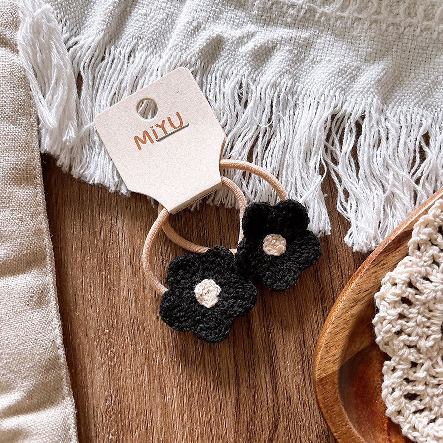 Collection of Versatile Knitted Flower Children’s Hair Clip for Baby’s Stray Hair-2