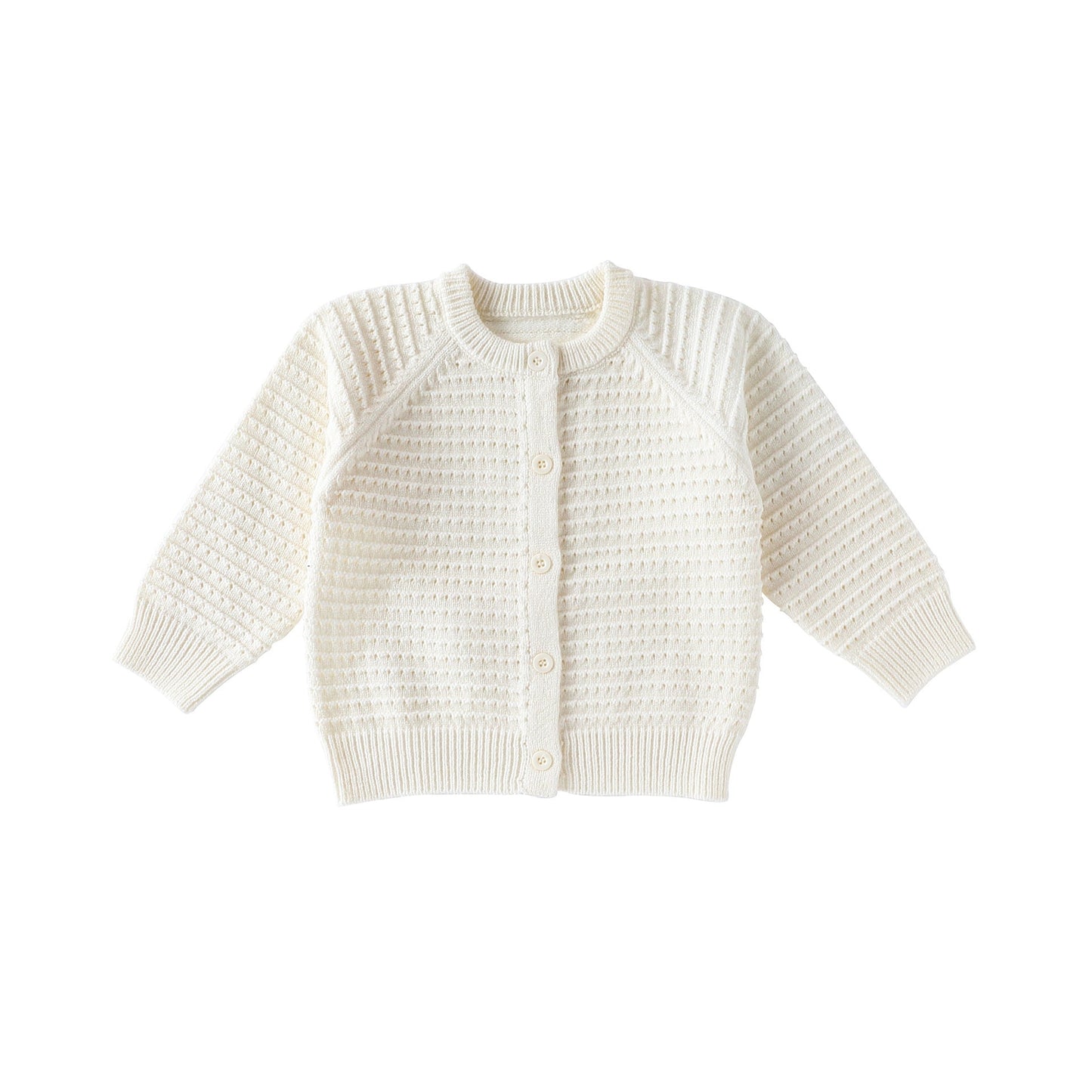 Winter and Autumn Baby Kids Solid Color Long Sleeves Single Breasted Knitted Cardigan