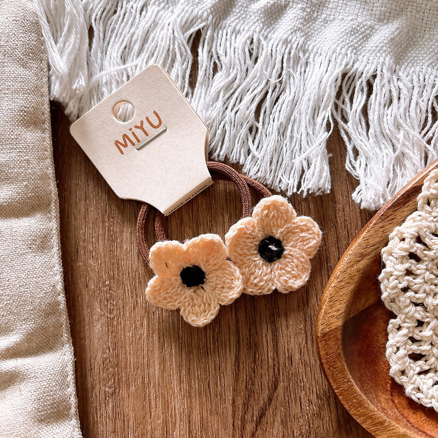 Collection of Versatile Knitted Flower Children’s Hair Clip for Baby’s Stray Hair-3