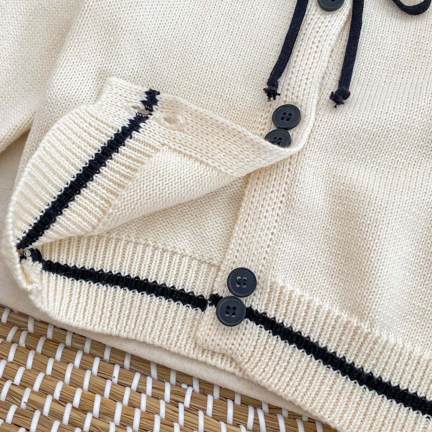 Spring and Autumn Kids Girls Color Patchwork Long Sleeves Cardigan and Pants Clothing Set-3