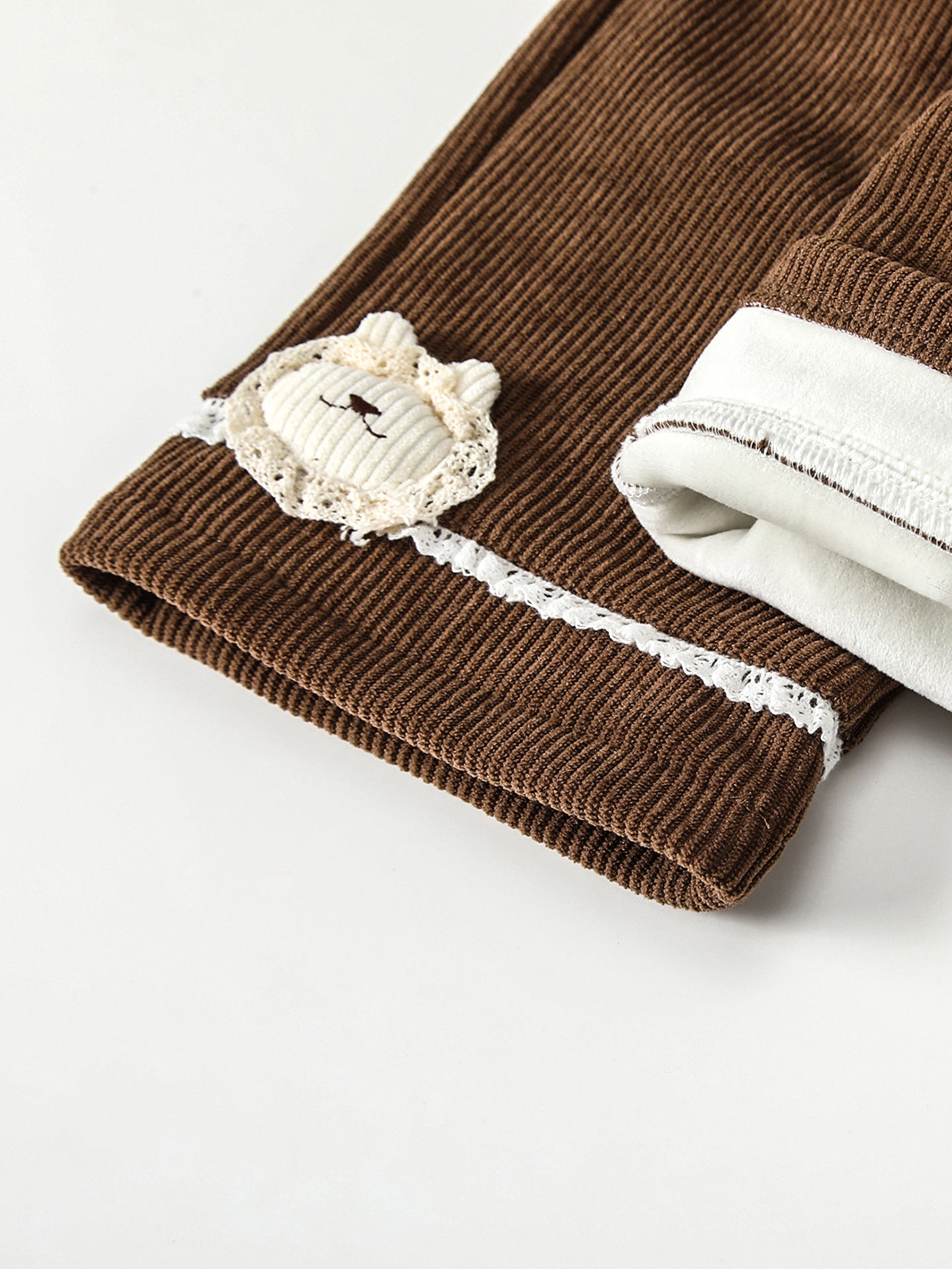 Winter and Autumn Arrival Casual Baby Kids Girls Cartoon Pattern Warm Corduroy Pants