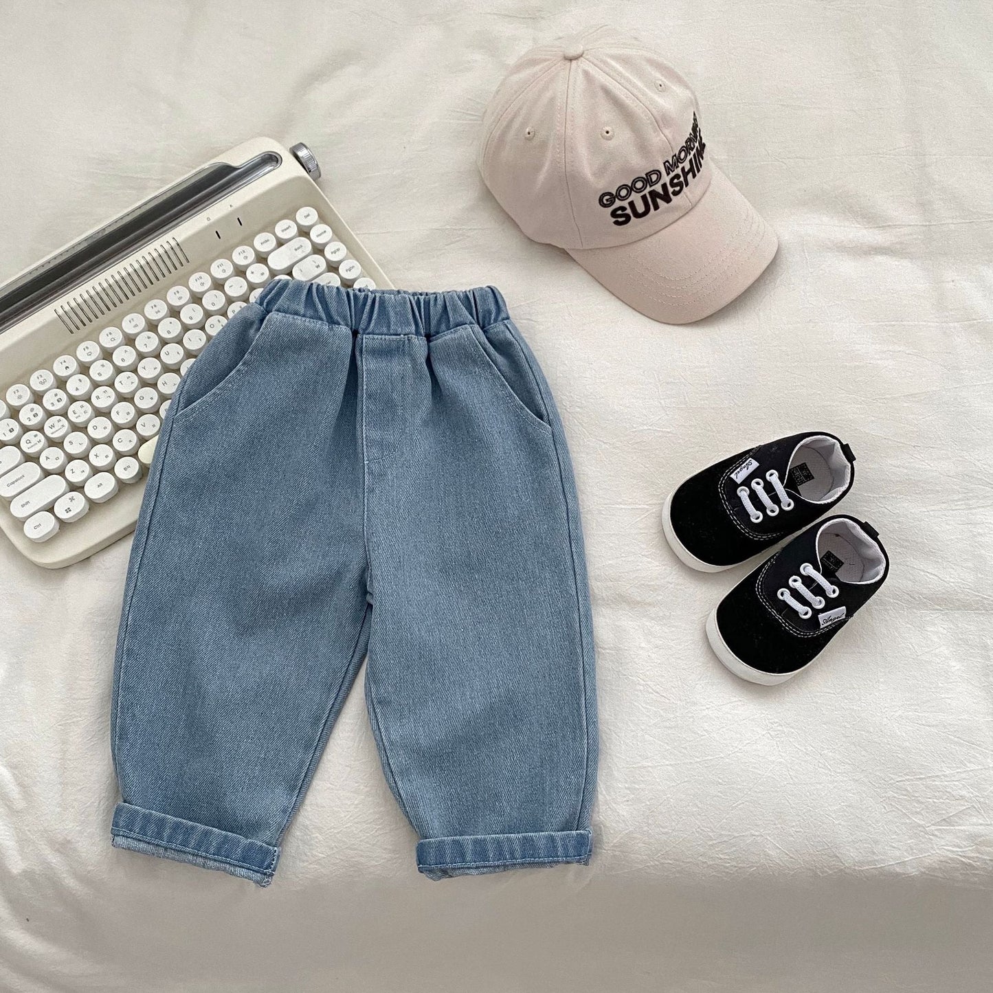 Arrival Autumn Baby Kids Boys Long Sleeves Casual Knitted Top Pullover and Denim Jeans – Clothing Set-3