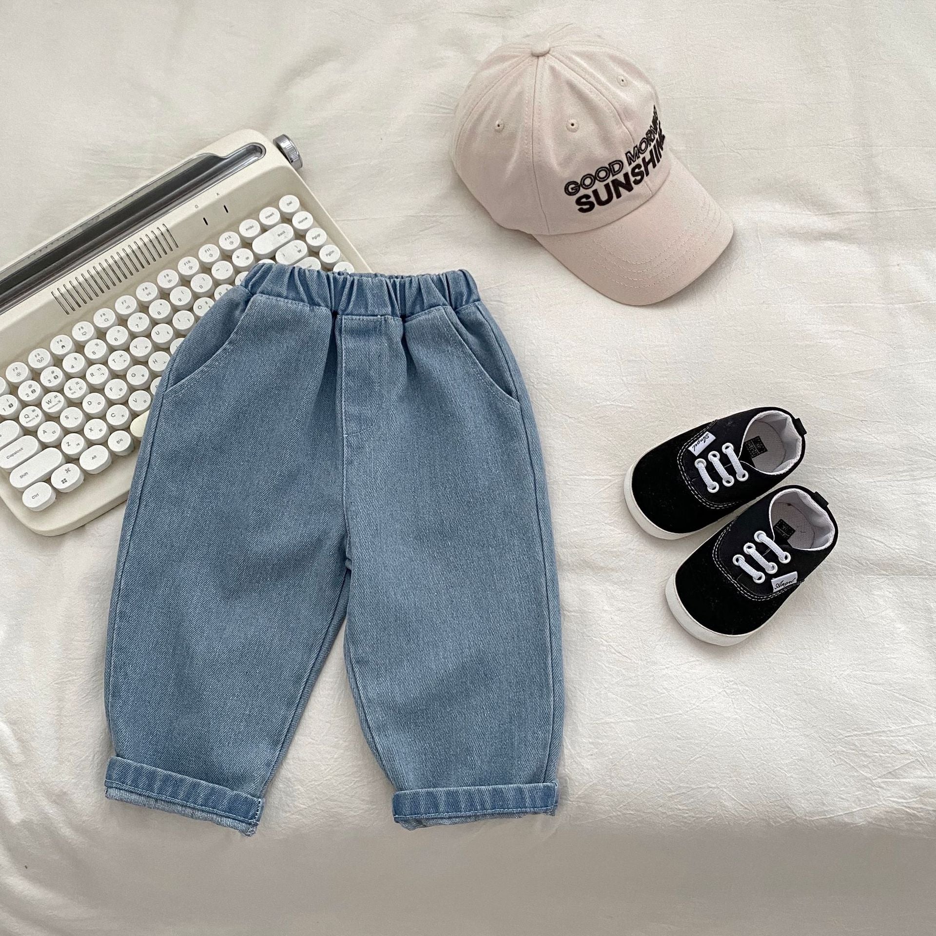 Arrival Autumn Baby Kids Boys Long Sleeves Casual Knitted Top Pullover and Denim Jeans – Clothing Set-3