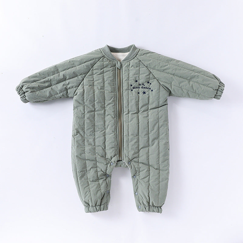 Autumn and Winter Arrival Baby Unisex Fruits Logo Long Sleeves Casual Thickened Rompers