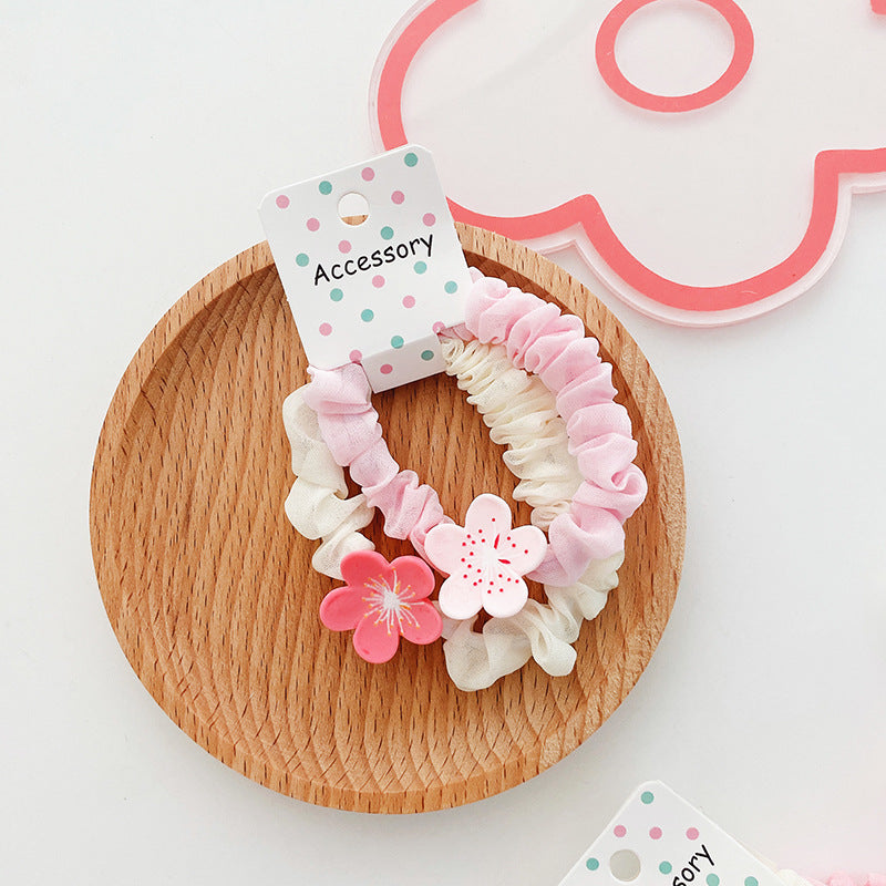 Sweet Girl Collection: Cute Floral Fabric Hairband And Bangs Clip, Lovely Hair Accessories For Girls Set-4