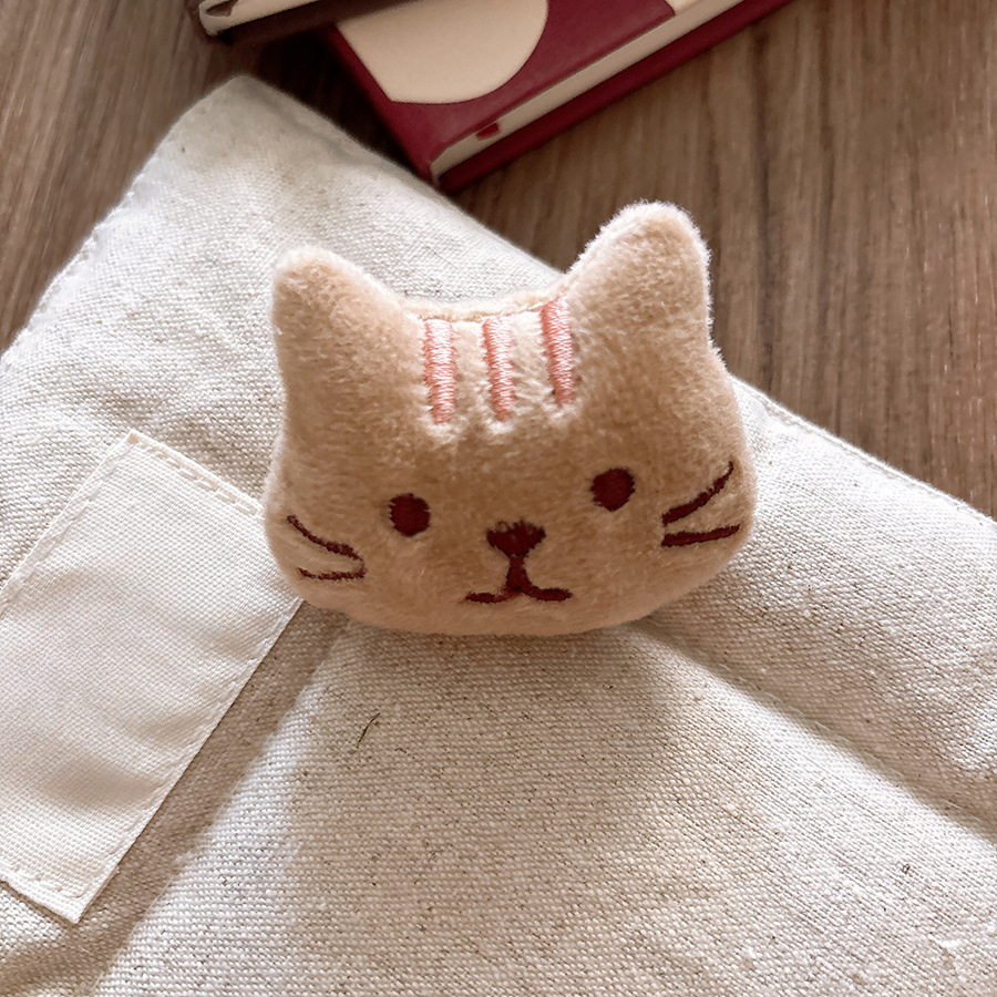 Versatile Cute Cartoon Plush Children's Hair Clip with 3D Cotton Filling-3