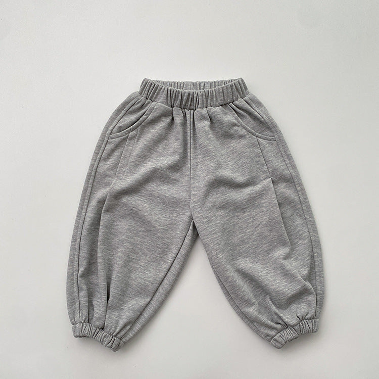 Baby Solid Color Loose Spring Autumn Baby Trousers