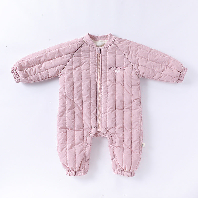 Autumn and Winter Arrival Baby Unisex Fruits Logo Long Sleeves Casual Thickened Rompers