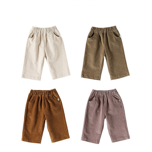 Spring and Autumn Arrival Baby Kids Unisex Striped Pattern Casual Pants