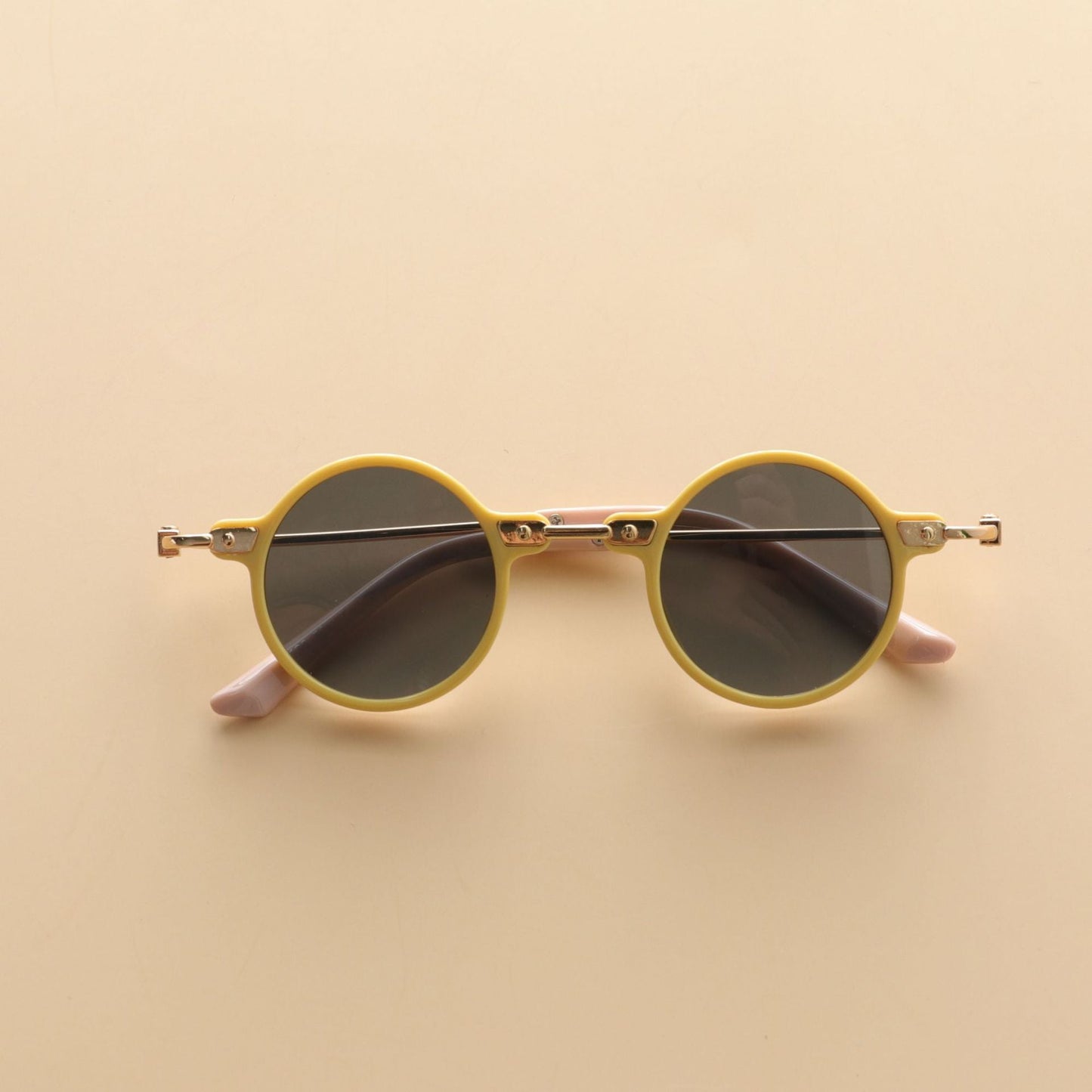 Kids Small Frame Design Vintage Style Metal Sunglasses