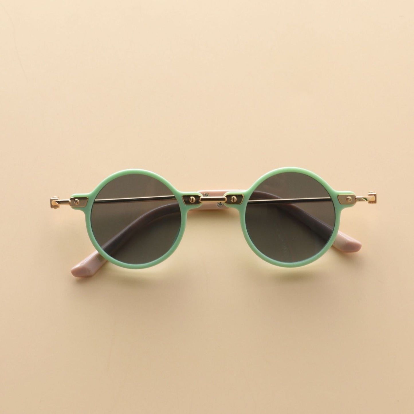 Kids Small Frame Design Vintage Style Metal Sunglasses